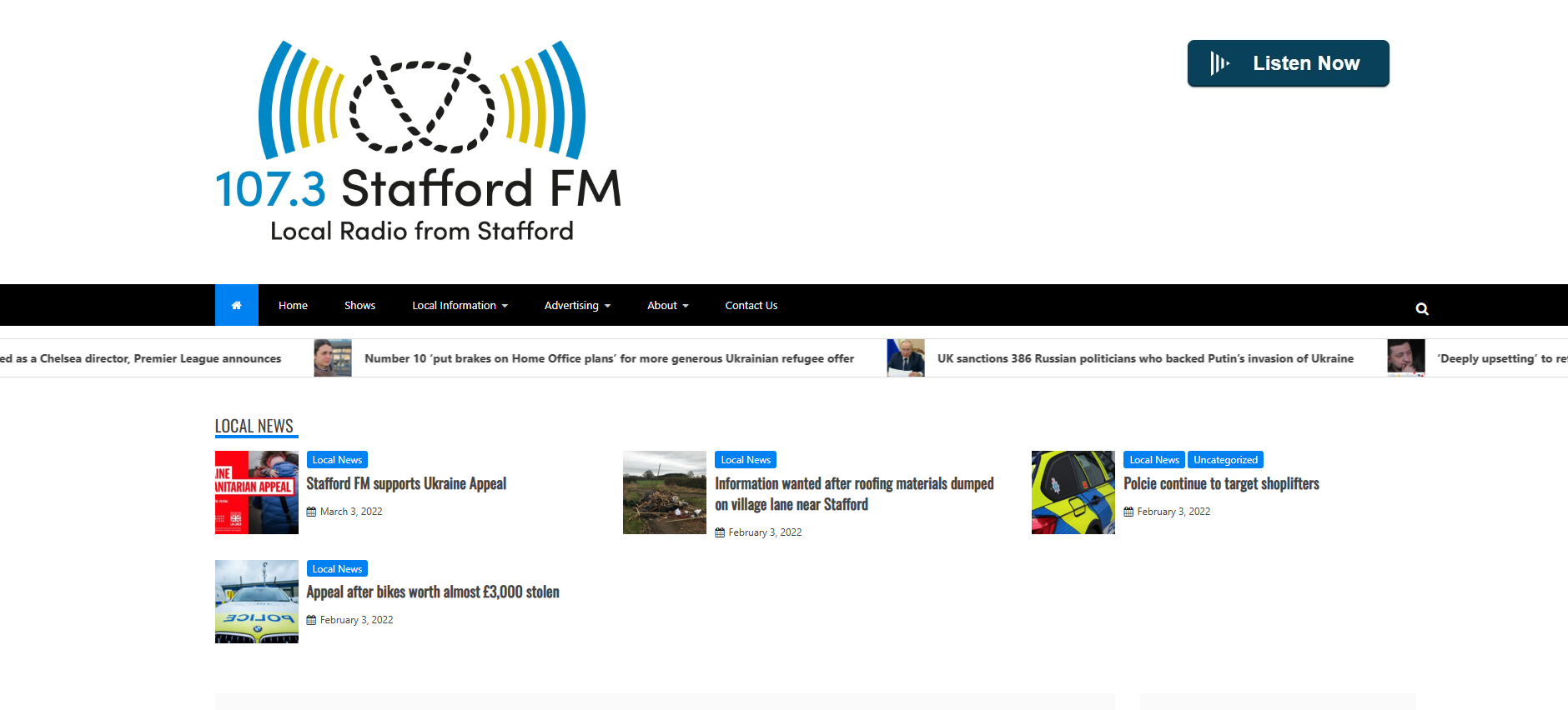 Stafford FM - Local Radio Station Website
